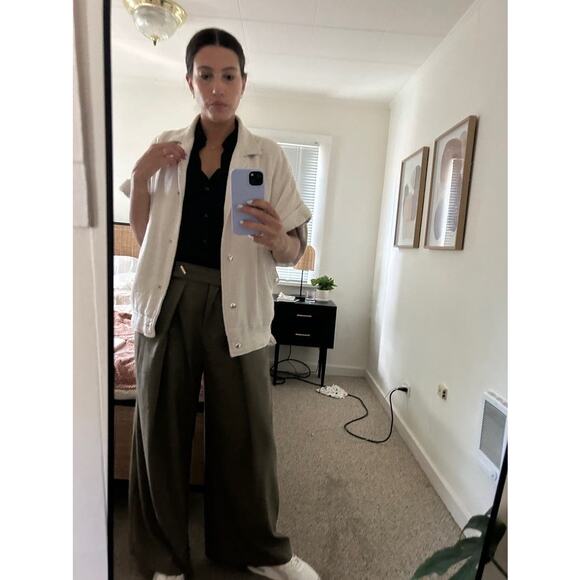 IRO Off-White Linen Blend Dropped Sleeves Oversized IIija Jacket size 42 - Picture 16 of 16